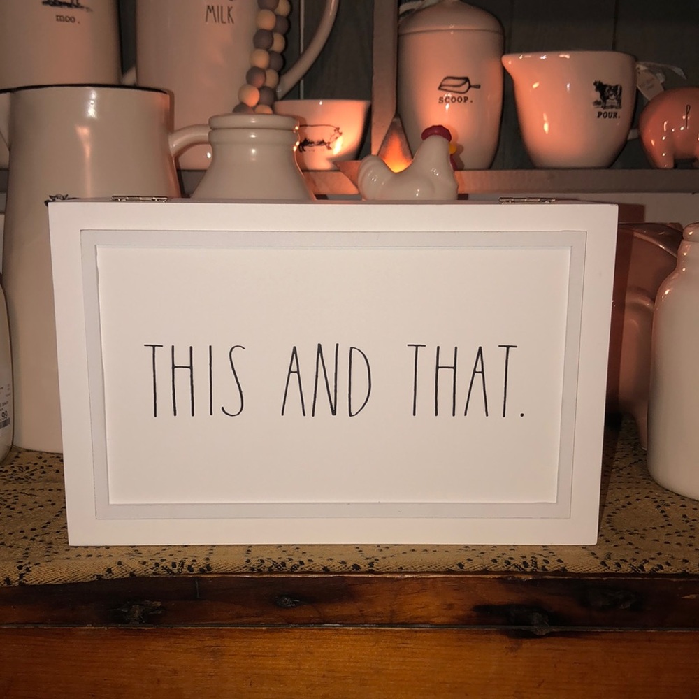 Rae Dunn THIS AND THAT. Wood Box